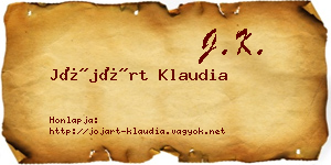 Jójárt Klaudia névjegykártya